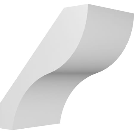 Ekena Millwork 5-in. W x 8-in. D x 8-in. H Geneva Architectural Grade PVC Knee Brace BRCP05X08X08GNV
